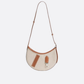 HERMÈS SMALL SADDLE BAG IN FABRIC AND LEATHER